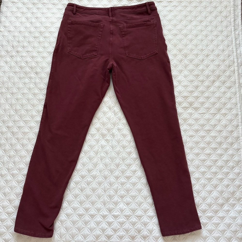 Swet Tailor All-In Pants 5 Pocket Stretch Oxblood Maroon Size W36 x L32 - Picture 15 of 15